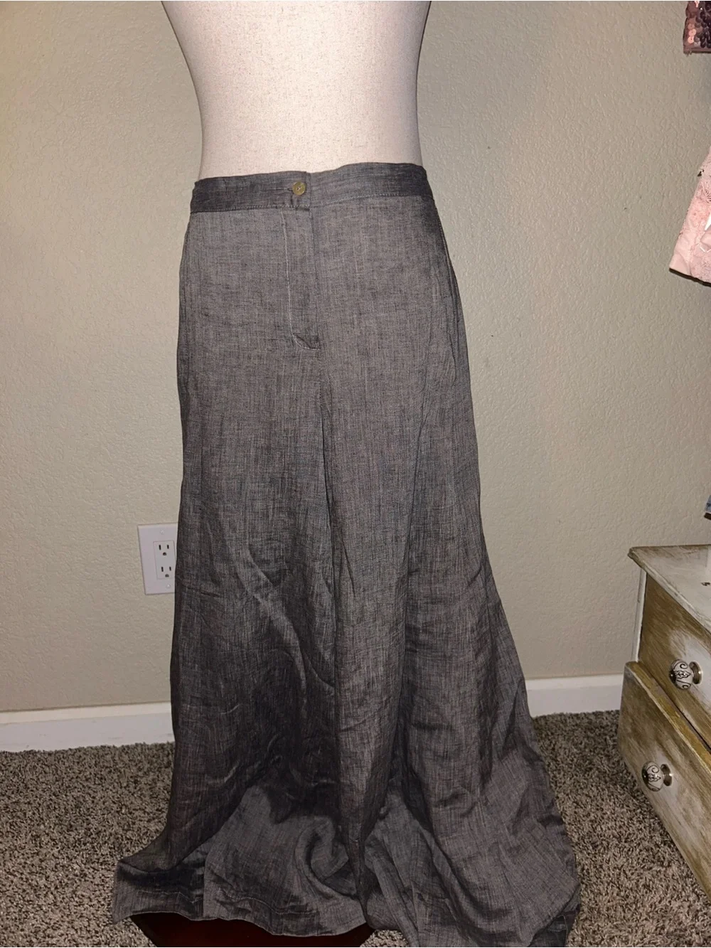 100% Linen Made in Italy NWT Extra Wide Leg Women’s Trouser Pants size Small - Picture 2 of 10